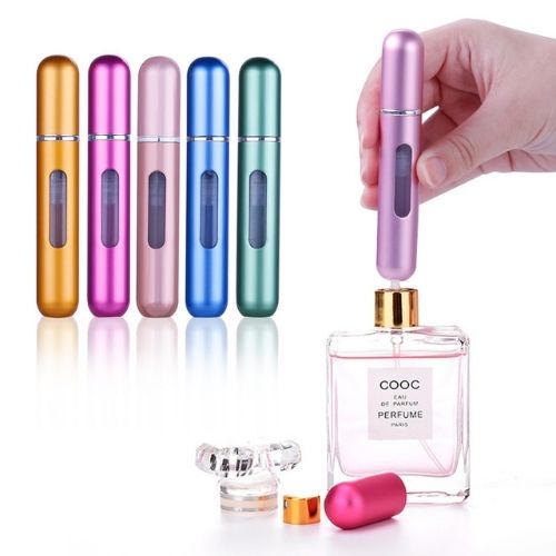 Refillable Travel Perfume Atomizers, 4-Pack
