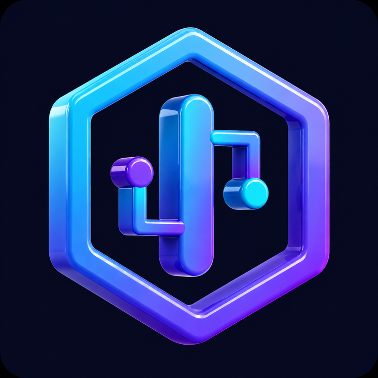Inkoratech favicon with hexagonal emblem on navy